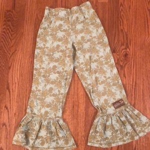 Matilda Jane Blue/green Bug Ruffle Pants